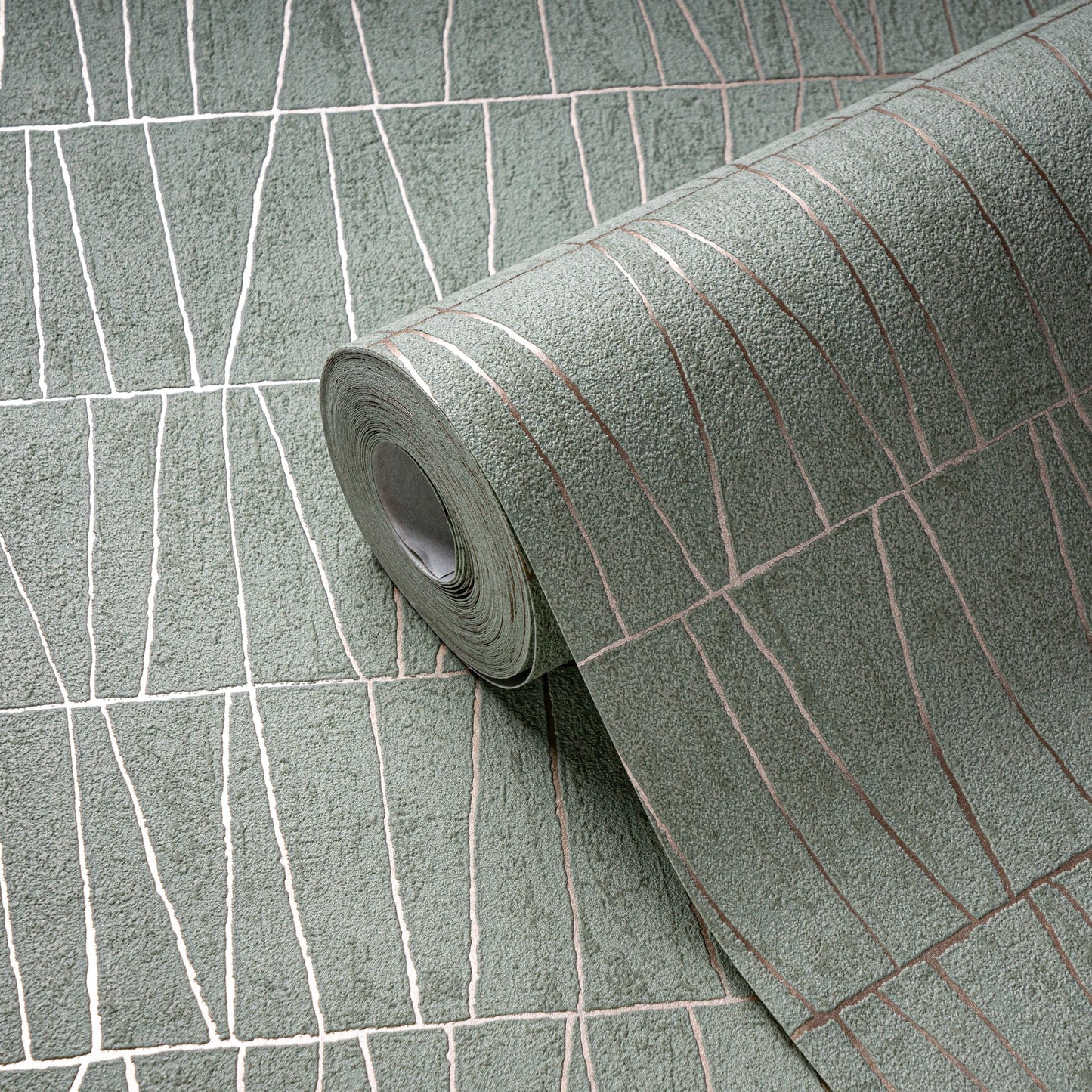 Jade 2 Metallic Vliestapete Grün Gold 10,05 m x 0,53 m