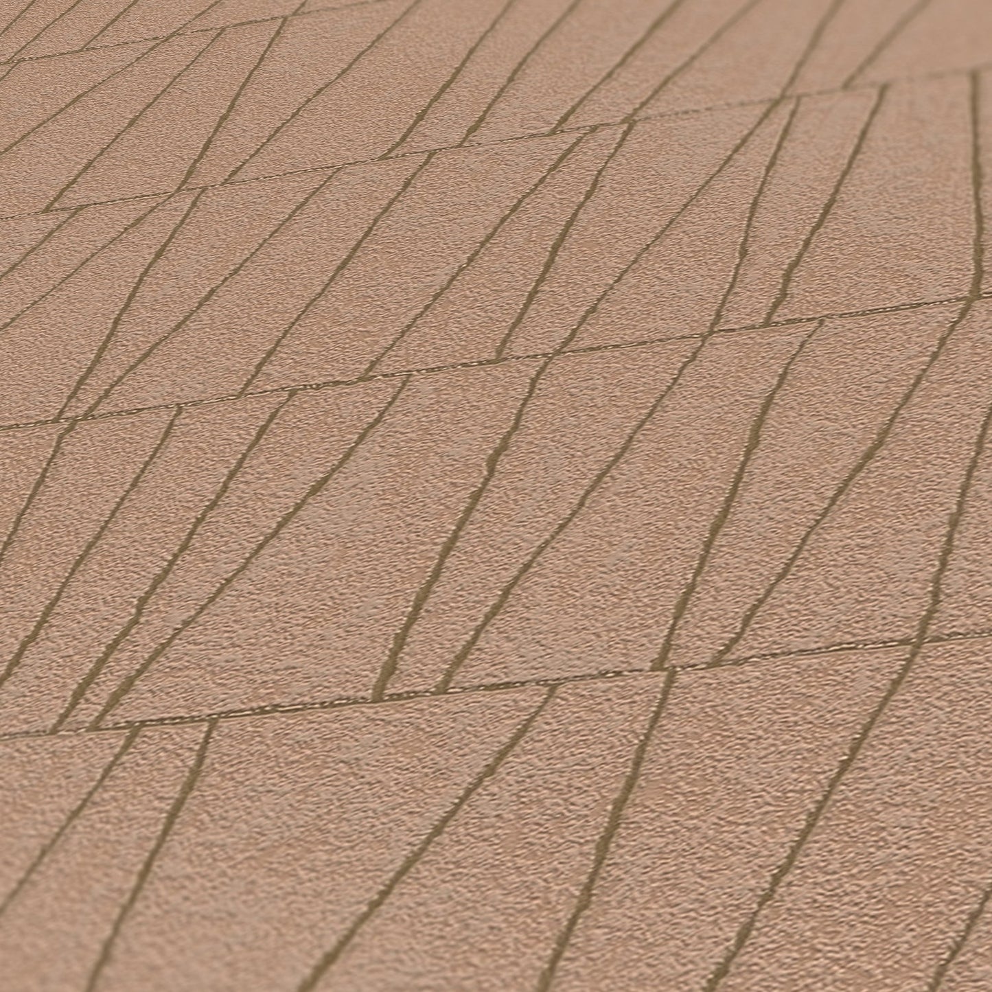 Jade 2 Metallic Vliestapete Altrosa Gold 10,05 m x 0,53 m