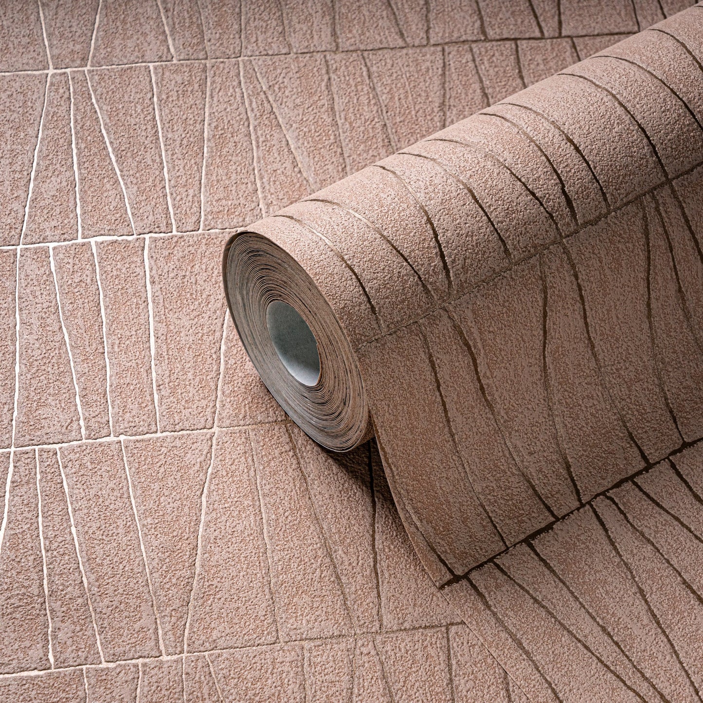 Jade 2 Metallic Vliestapete Altrosa Gold 10,05 m x 0,53 m