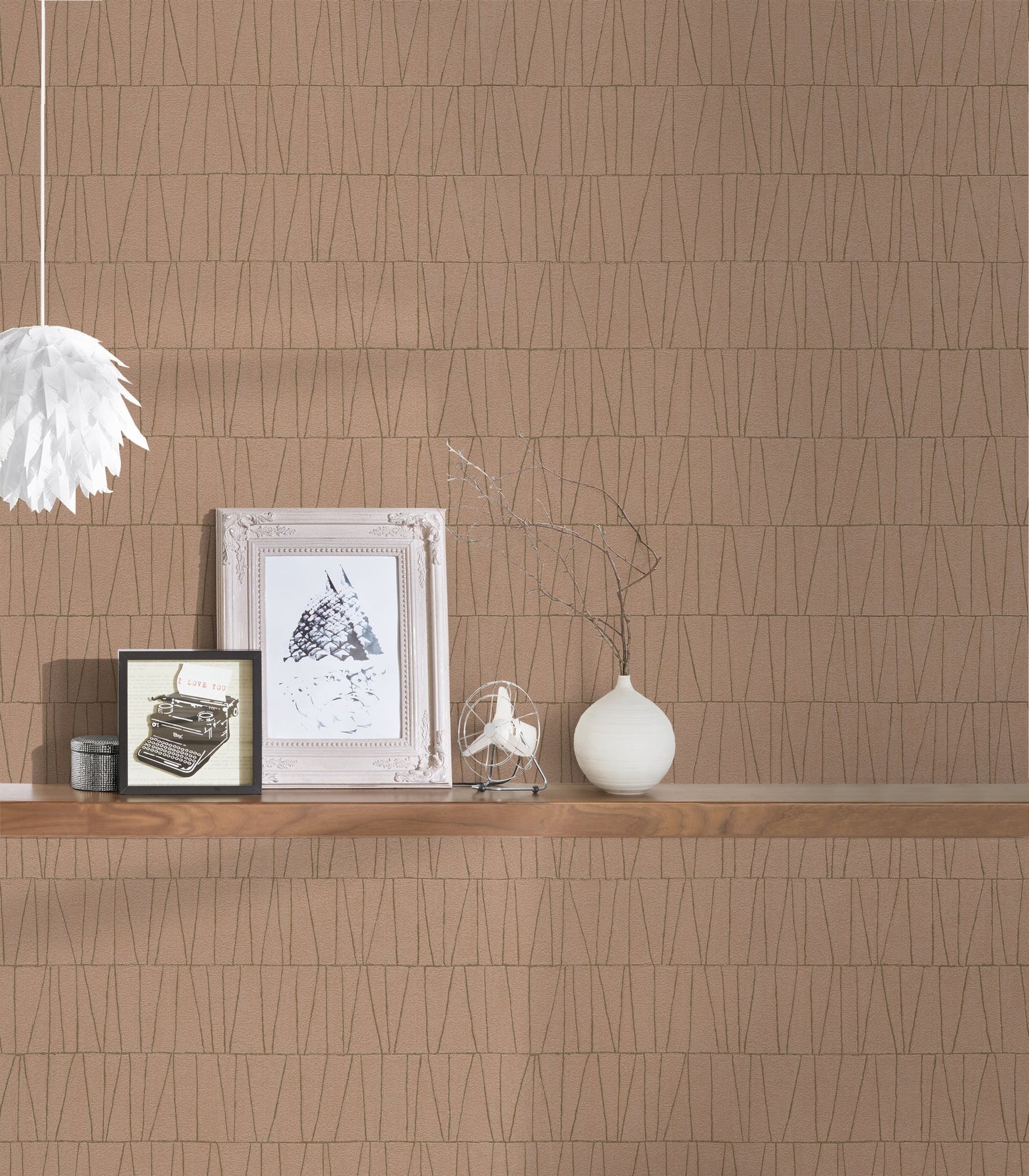 Jade 2 Metallic Vliestapete Altrosa Gold 10,05 m x 0,53 m