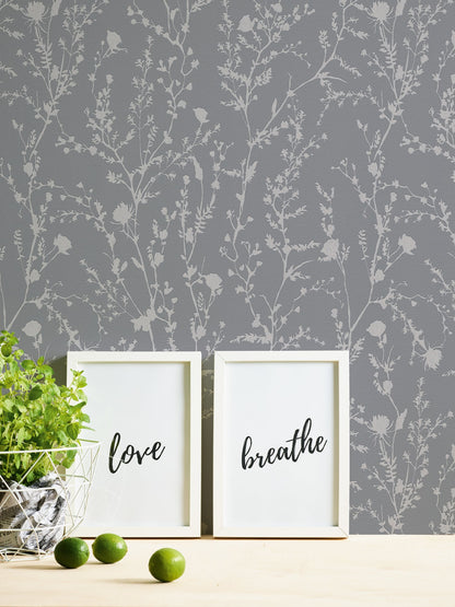 Casual Living Vliestapete mit Ästemotiv Grau Silber 10,05 m x 0,53 m