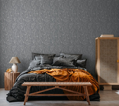 Casual Living Vliestapete mit Ästemotiv Grau Silber 10,05 m x 0,53 m