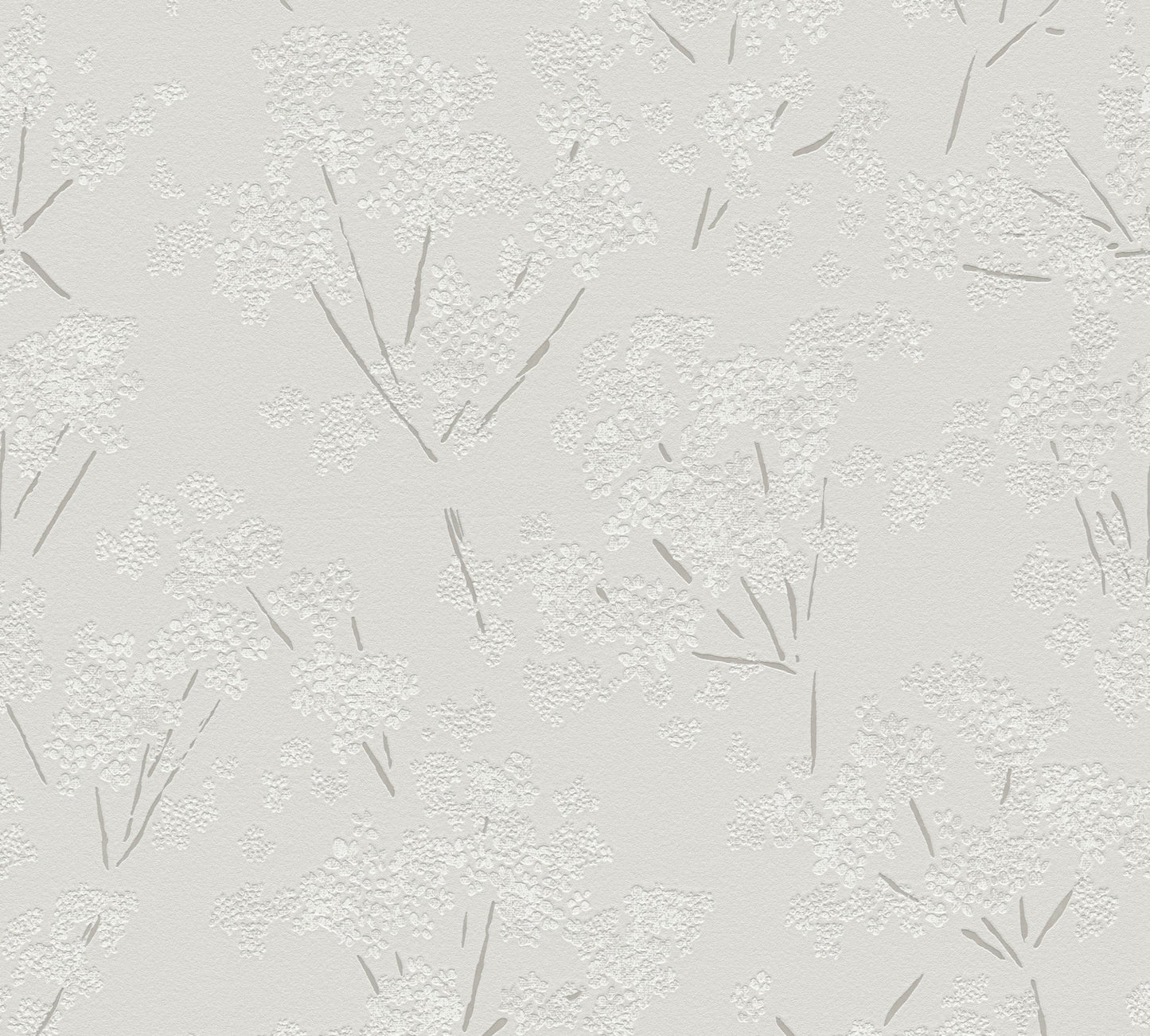 Casual Living Florale Vliestapete Grau Weiß 10,05 m x 0,53 m