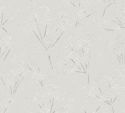 Casual Living Florale Vliestapete Grau Weiß 10,05 m x 0,53 m