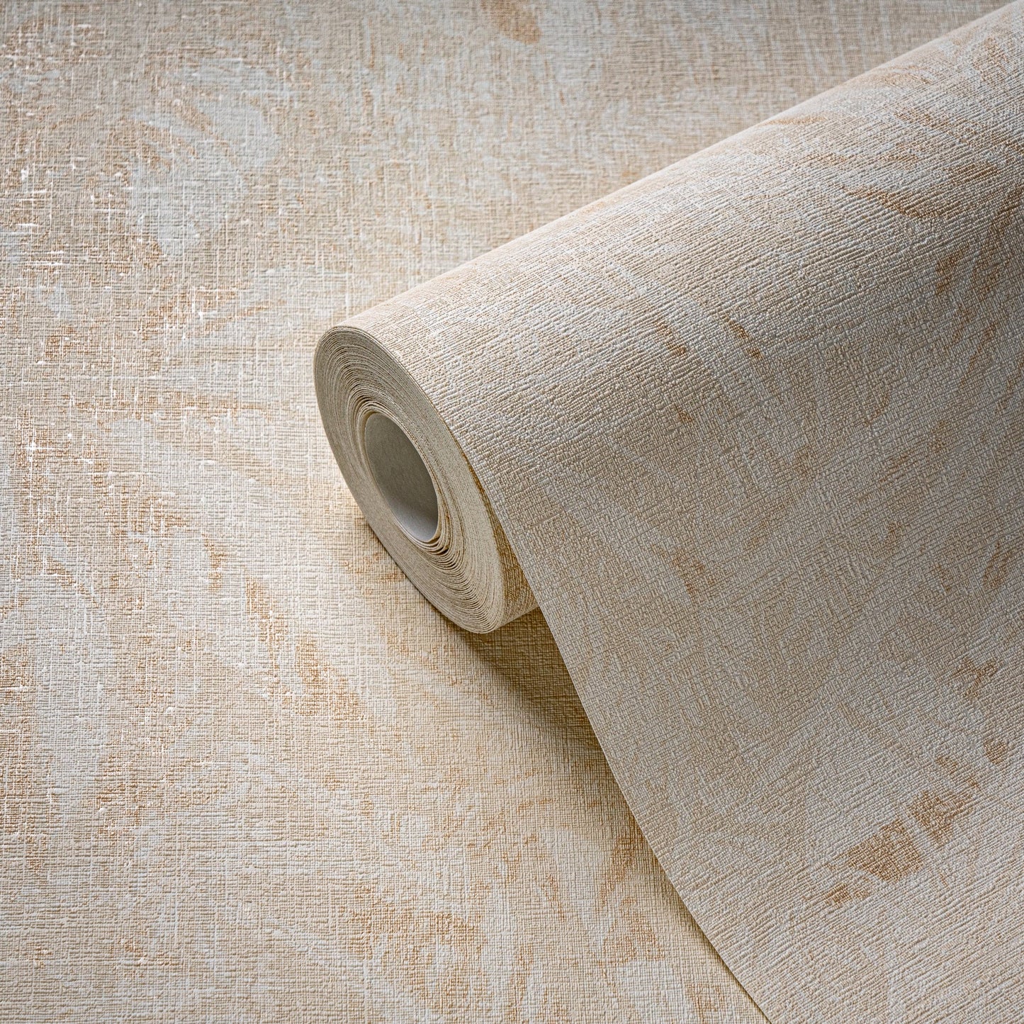 Livingwalls Smart Surfaces Florale Vliestapete Beige Gelb Gold Metallic 10,05 m x 0,53 m