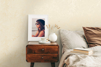 Livingwalls Smart Surfaces Florale Vliestapete Beige Gelb Gold Metallic 10,05 m x 0,53 m