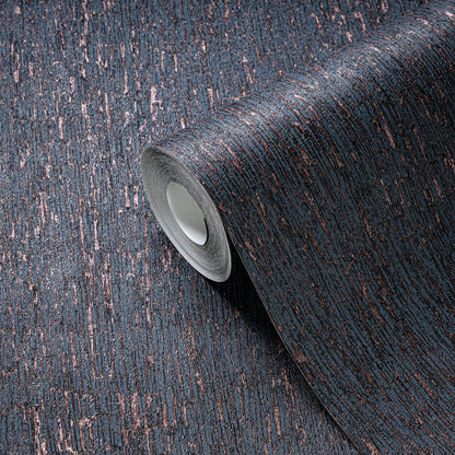 Livingwalls Smart Surfaces Metallic Vliestapete Blau Bronze 10,05 m x 0,53 m