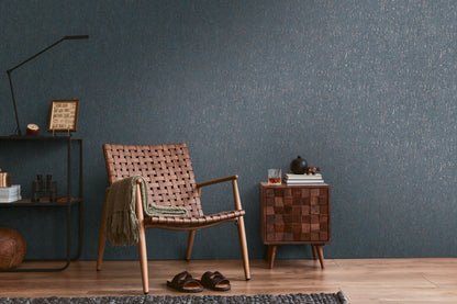 Livingwalls Smart Surfaces Metallic Vliestapete Blau Bronze 10,05 m x 0,53 m