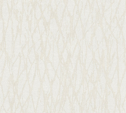 Livingwalls Smart Surfaces Metallic Vliestapete Weiß Beige Creme Silber 10,05 m x 0,53 m