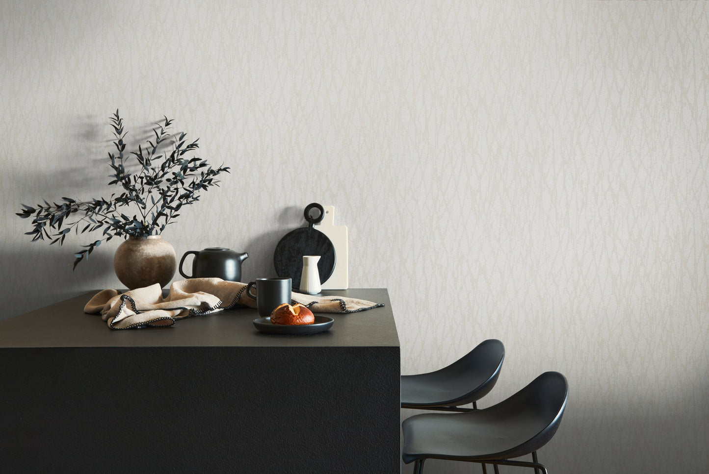 Livingwalls Smart Surfaces Metallic Vliestapete Weiß Beige Creme Silber 10,05 m x 0,53 m