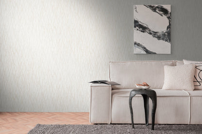 Livingwalls Smart Surfaces Metallic Vliestapete Weiß Beige Creme Silber 10,05 m x 0,53 m