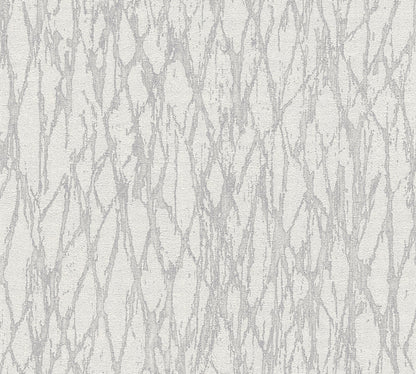 Livingwalls Smart Surfaces Metallic Vliestapete Weiß Grau Silber 10,05 m x 0,53 m
