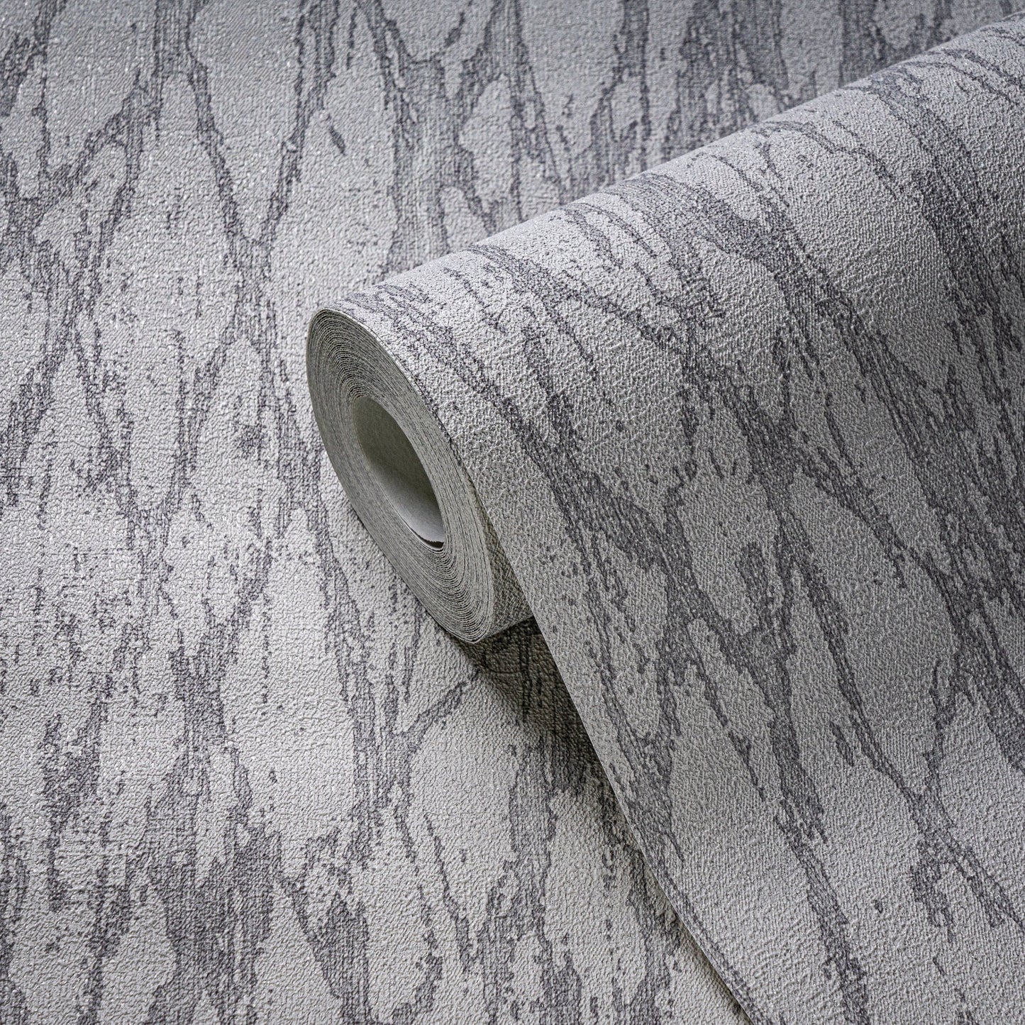 Livingwalls Smart Surfaces Metallic Vliestapete Weiß Grau Silber 10,05 m x 0,53 m