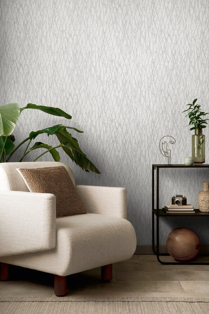 Livingwalls Smart Surfaces Metallic Vliestapete Weiß Grau Silber 10,05 m x 0,53 m