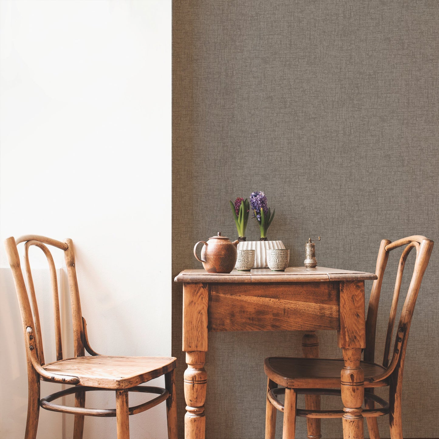 Livingwalls Smart Surfaces Vinyl-Vliestapete Grau Dunkelgrau 10,05 m x 0,53 m