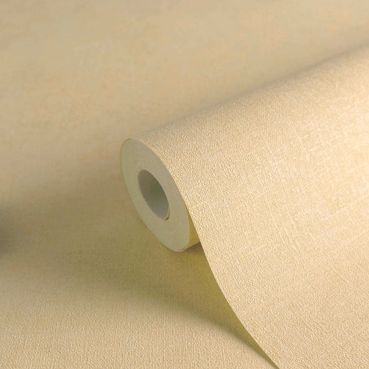Strukturtapete Leinen Apricot Hell - 10,05 m x 0,53 m