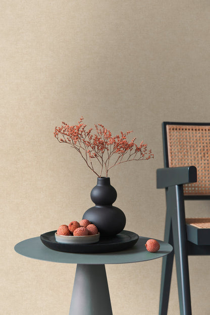 Mustertapete Leinen Beige Klassisch - 10,05 m x 0,53 m
