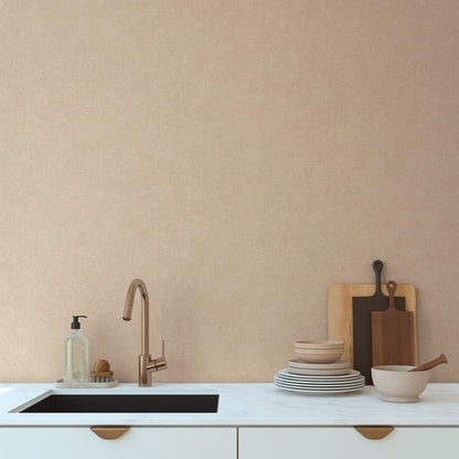 Mustertapete Leinen Beige Klassisch - 10,05 m x 0,53 m