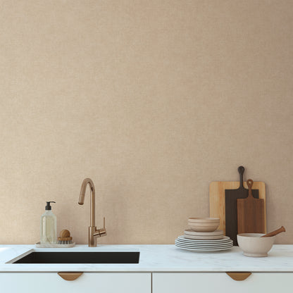 Mustertapete Leinen Beige Klassisch - 10,05 m x 0,53 m