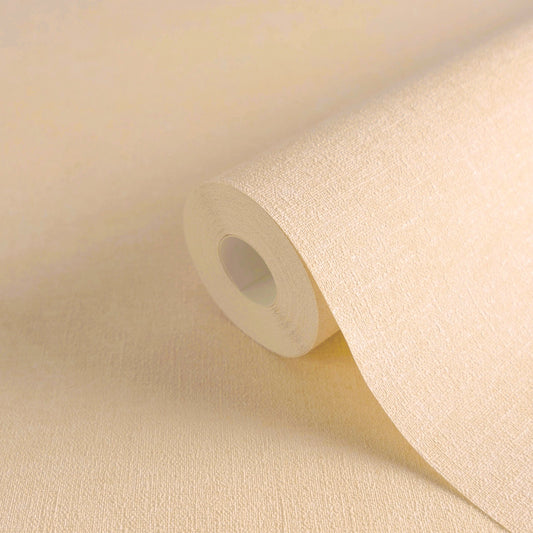 Strukturtapete Leinen Apricot Klassisch - 10,05 m x 0,53 m