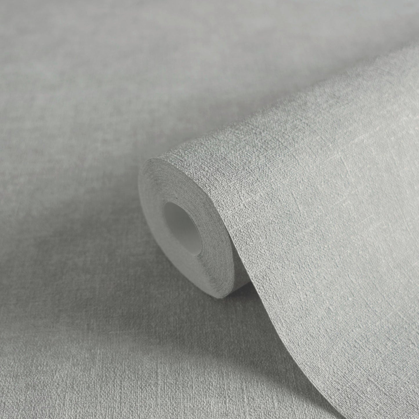 Mustertapete Leinen Silbergrau - 10,05 m x 0,53 m