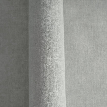 Mustertapete Leinen Silbergrau - 10,05 m x 0,53 m