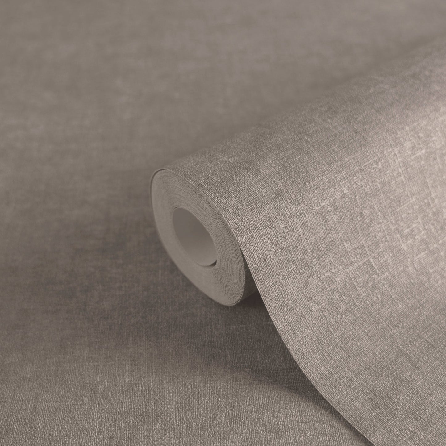 Mustertapete Leinen Taupe Elegant - 10,05 m x 0,53 m