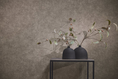 Mustertapete Leinen Taupe Elegant - 10,05 m x 0,53 m