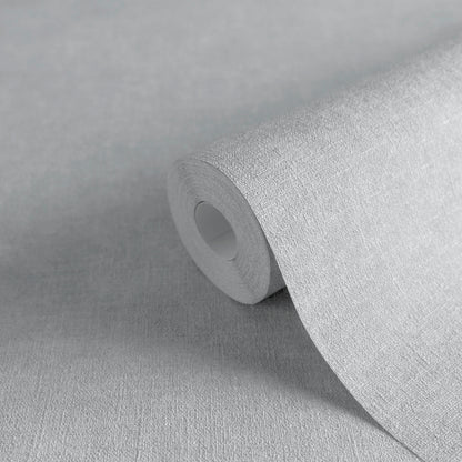 Mustertapete Leinen Himmelblau - 10,05 m x 0,53 m