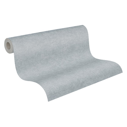 Mustertapete Leinen Himmelblau - 10,05 m x 0,53 m