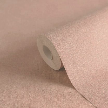 Mustertapete Leinen Rosé Sanft - 10,05 m x 0,53 m