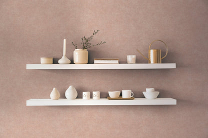 Mustertapete Leinen Rosé Sanft - 10,05 m x 0,53 m