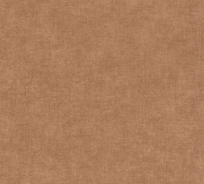 Mustertapete Leinen Karamellbraun Klassisch - 10,05 m x 0,53 m