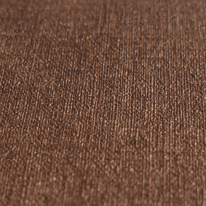 Mustertapete Leinen Schokobraun Klassisch - 10,05 m x 0,53 m