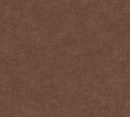 Mustertapete Leinen Schokobraun Klassisch - 10,05 m x 0,53 m