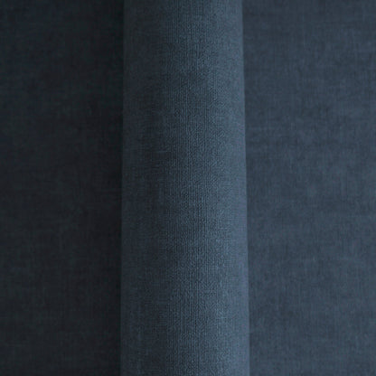 Mustertapete Leinen Marineblau Dunkel - 10,05 m x 0,53 m