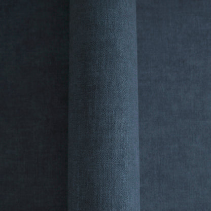 Mustertapete Leinen Marineblau Dunkel - 10,05 m x 0,53 m