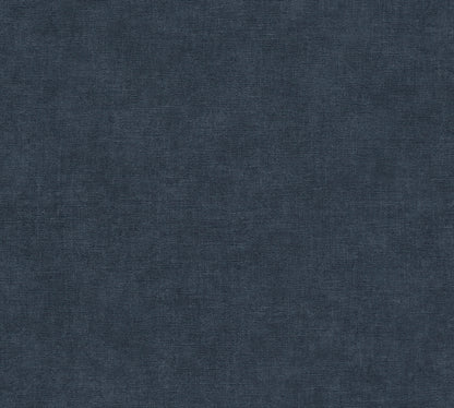 Mustertapete Leinen Marineblau Dunkel - 10,05 m x 0,53 m