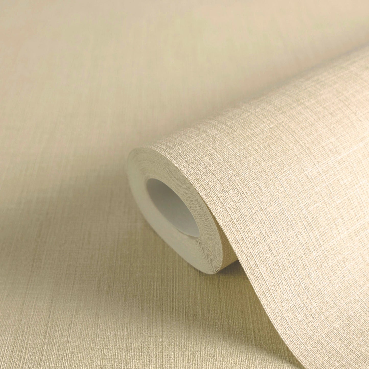 Mustertapete Leinen Hellbeige Klassisch - 10,05 m x 0,53 m