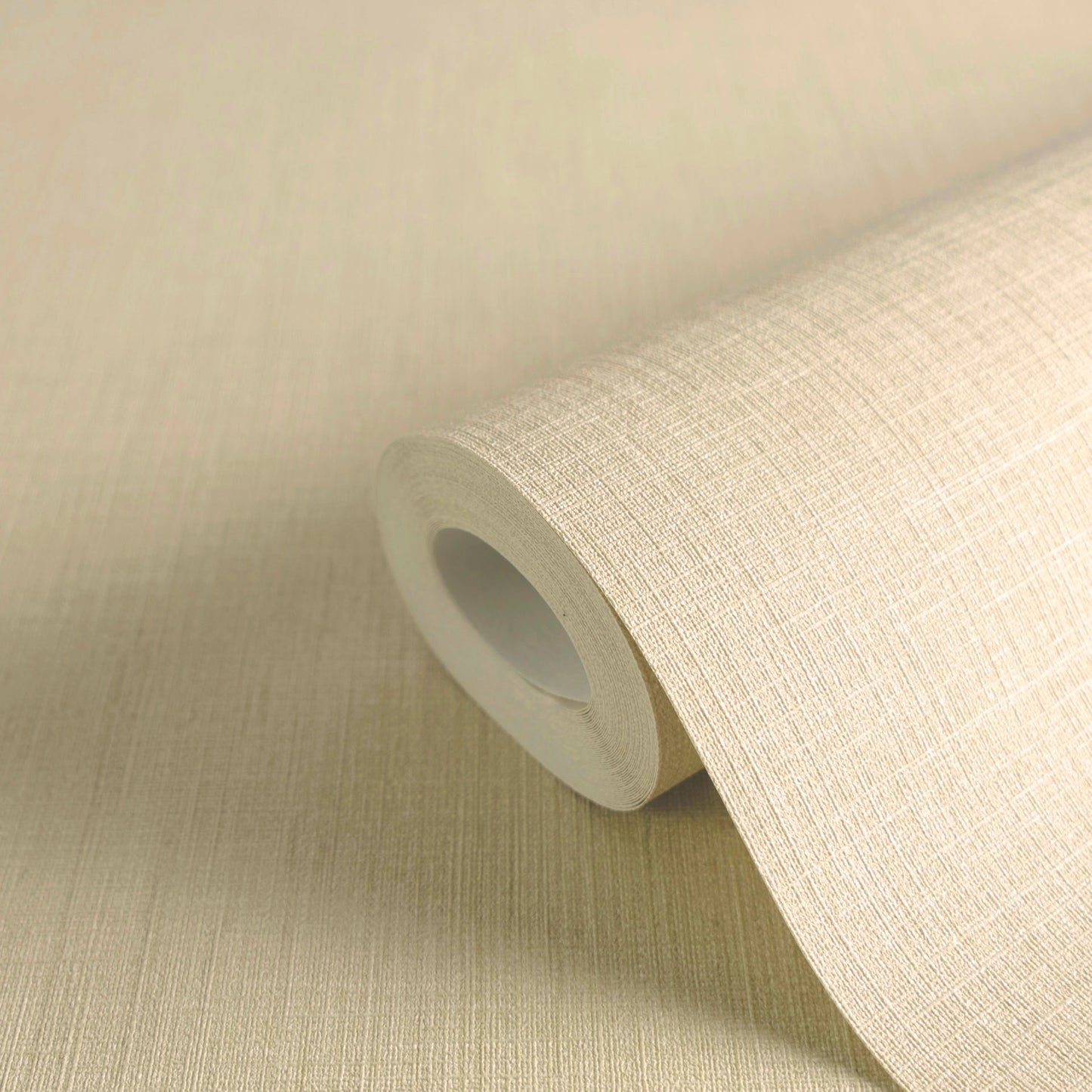 Mustertapete Leinen Hellbeige Klassisch - 10,05 m x 0,53 m