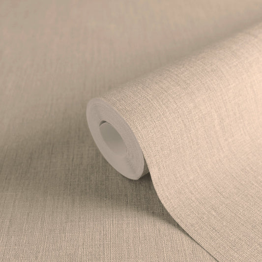 Strukturtapete Leinen Greige Elegant - 10,05 m x 0,53 m