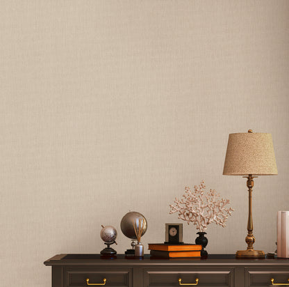 Mustertapete Leinen Greige Elegant - 10,05 m x 0,53 m