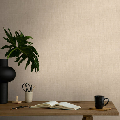 Mustertapete Leinen Greige Elegant - 10,05 m x 0,53 m