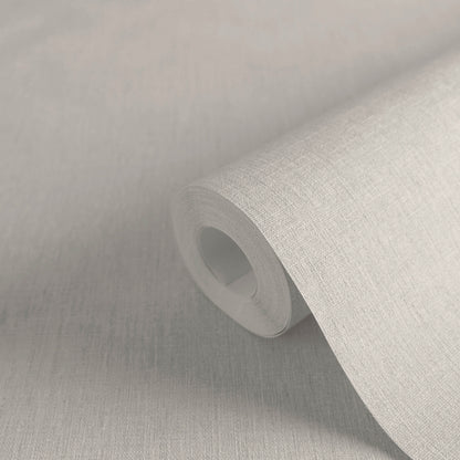 Mustertapete Leinen Grau Fein - 10,05 m x 0,53 m
