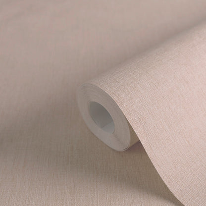 Mustertapete Leinen Mauve Elegant - 10,05 m x 0,53 m