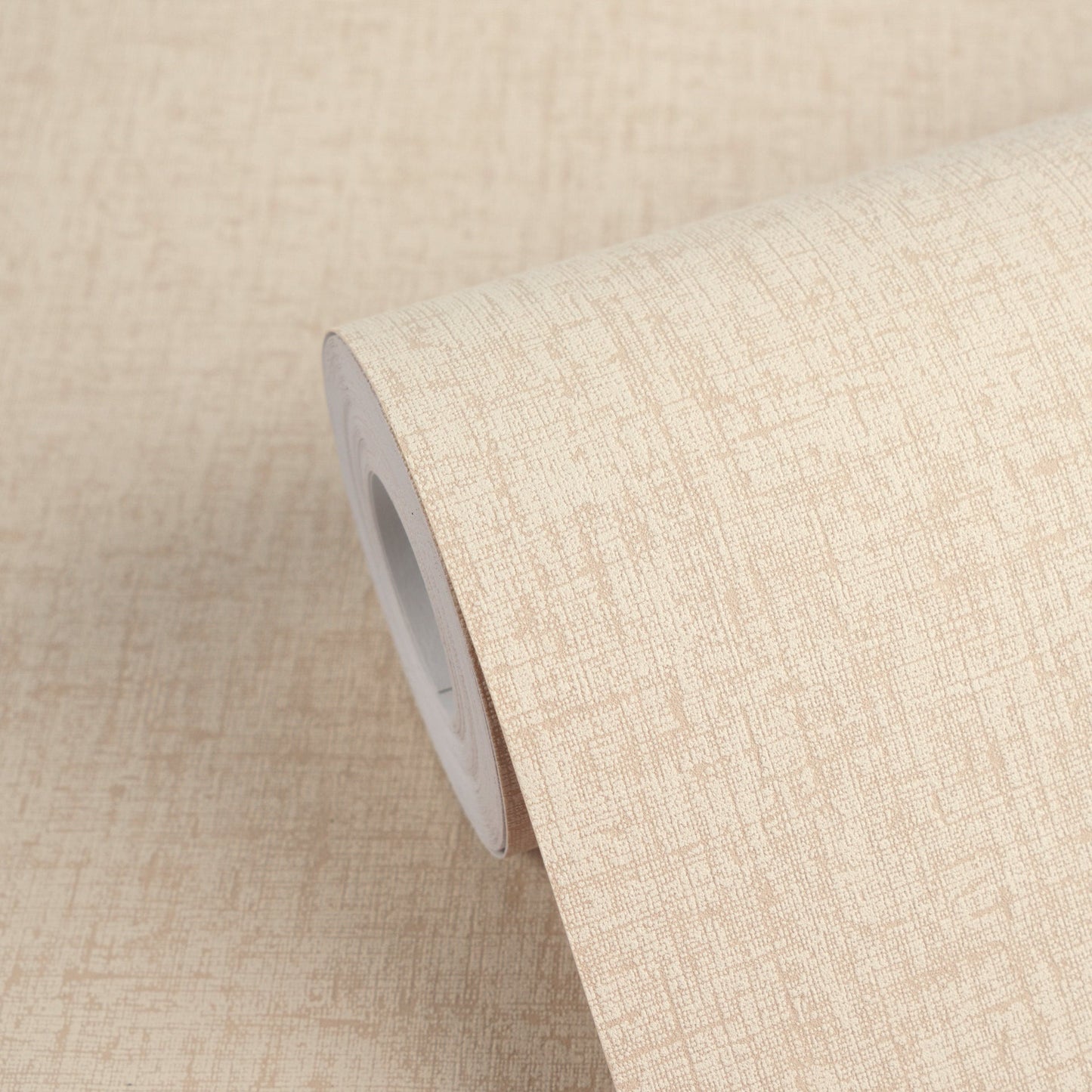 Mustertapete Leinenoptik Rosébeige - 10,05 m x 0,53 m
