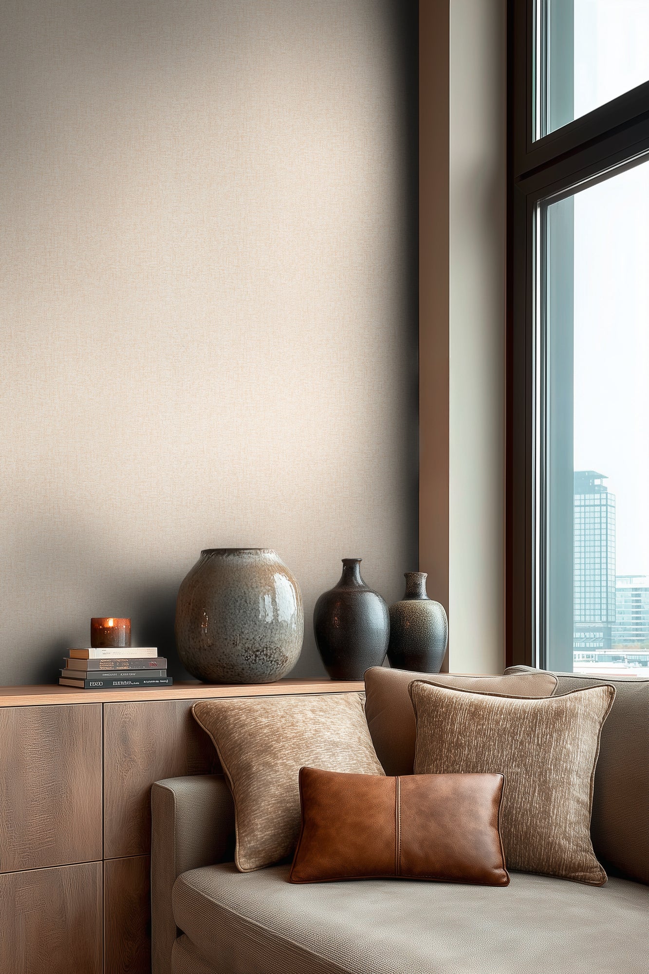 Livingwalls Vibes & Styles Vliestapete Strukturtapete Creme Beige - 10,05 m x 0,53 m
