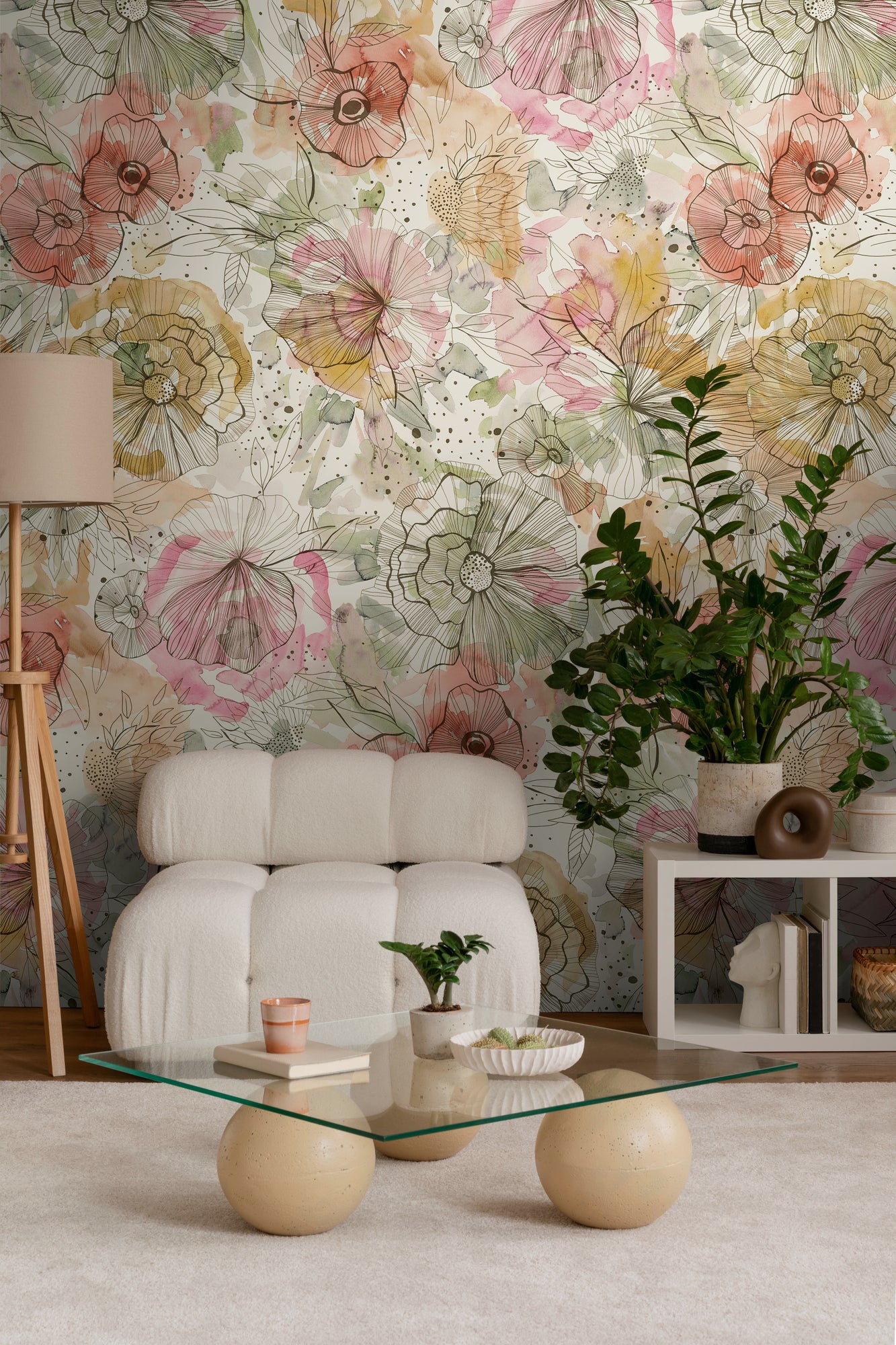 Fototapete Blumen Bunt - 1,59 m x 2,80 m