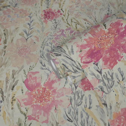 Mustertapete Blütentraum Rosé Aquarell - 10,05 m x 0,53 m