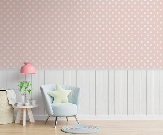 Fototapete Punkte Pink - 1,59 m x 2,80 m